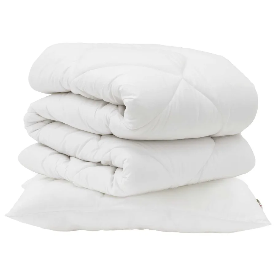 Ensemble de Duvet avec oreiller 2 pcs Blanc Microfibre - 2