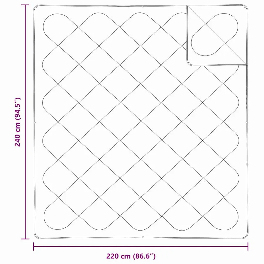 Duvet 2-en-1 Blanc 240 x 220 x 8 cm Polyester - 10