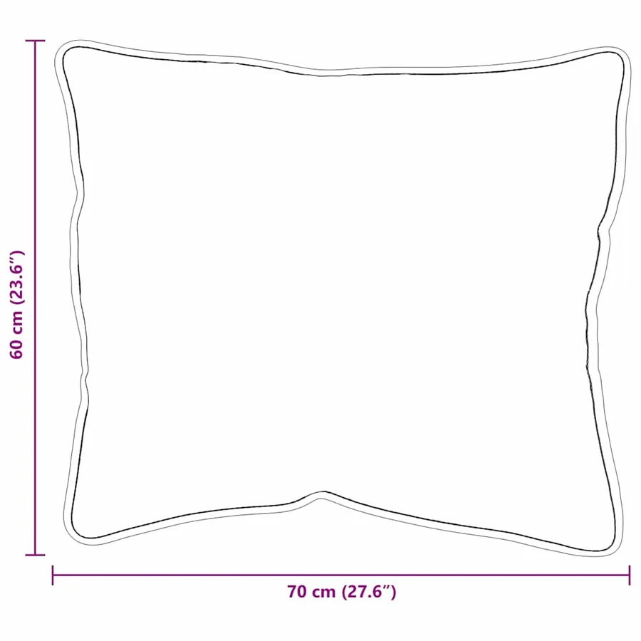 Oreiller 2 pcs Blanc 70 x 60 x 20 cm Coton et polyester - 8