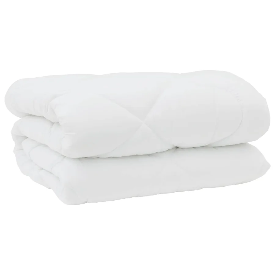 Couette avec Oreillers 3 pcs Blanc Microfibre et Plumes D'oie - 4