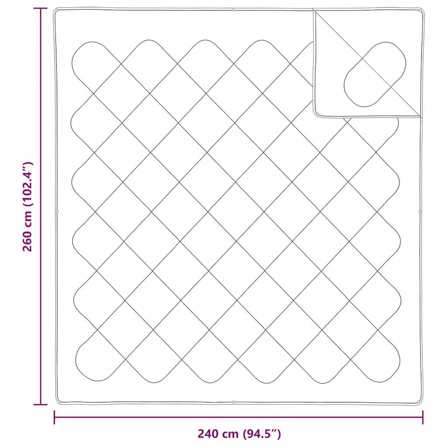 Duvet 2-en-1 Blanc 262 x 242 x 10 cm Polyester - 8