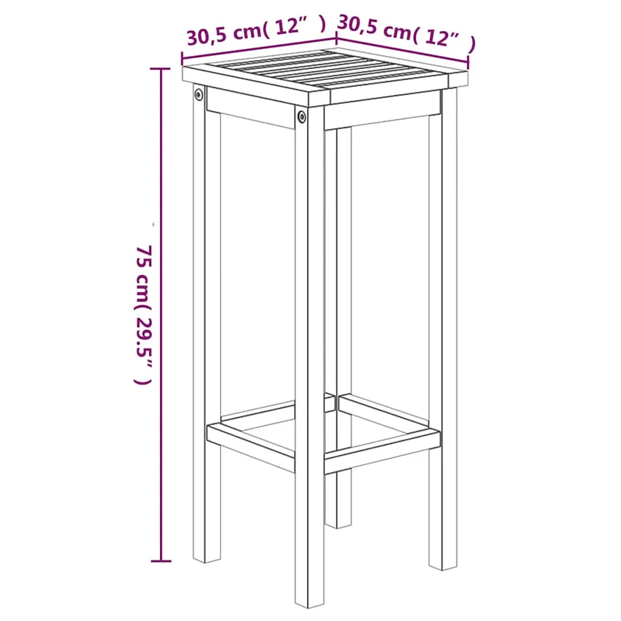 Ensemble de bar de jardin 5 pcs bois d'acacia solide - 10