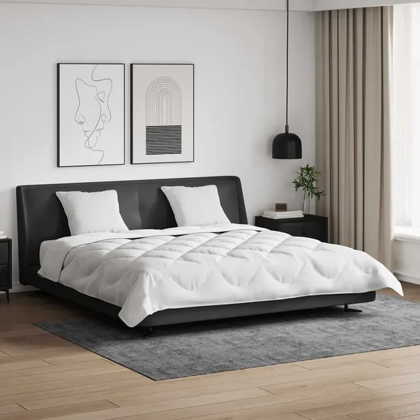 Couette avec oreiller 3 pcs Blanc Microfibre