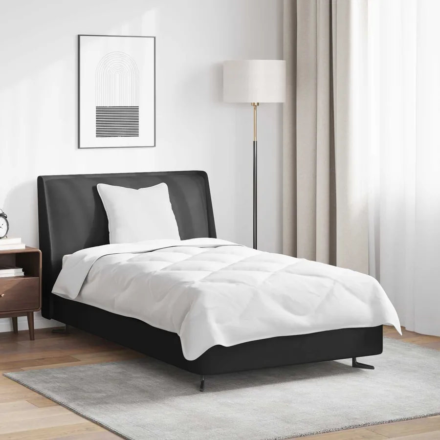 Couette avec oreiller 2 pcs Blanc Microfibre