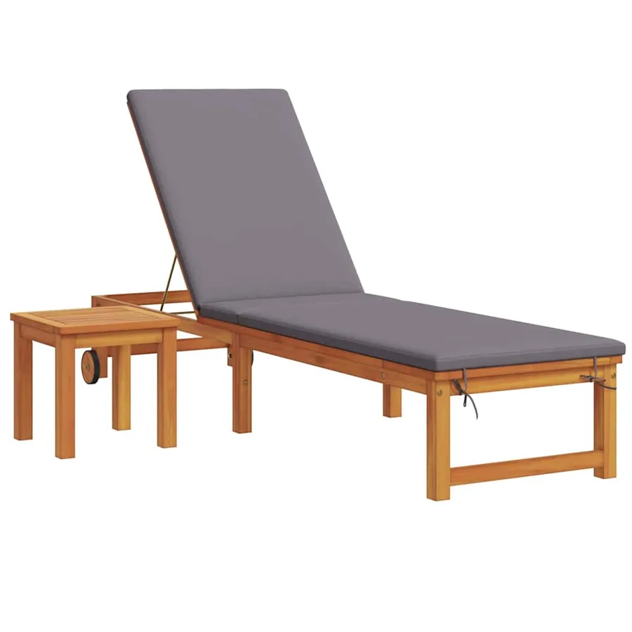 Transat 2 pcs Marron Bois d'Acacia Massif - 2