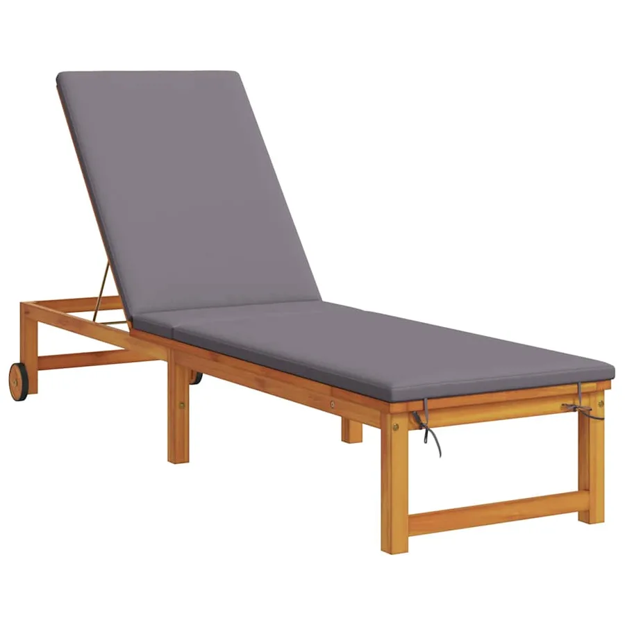 Transat 2 pcs Marron Bois d'Acacia Massif - 4