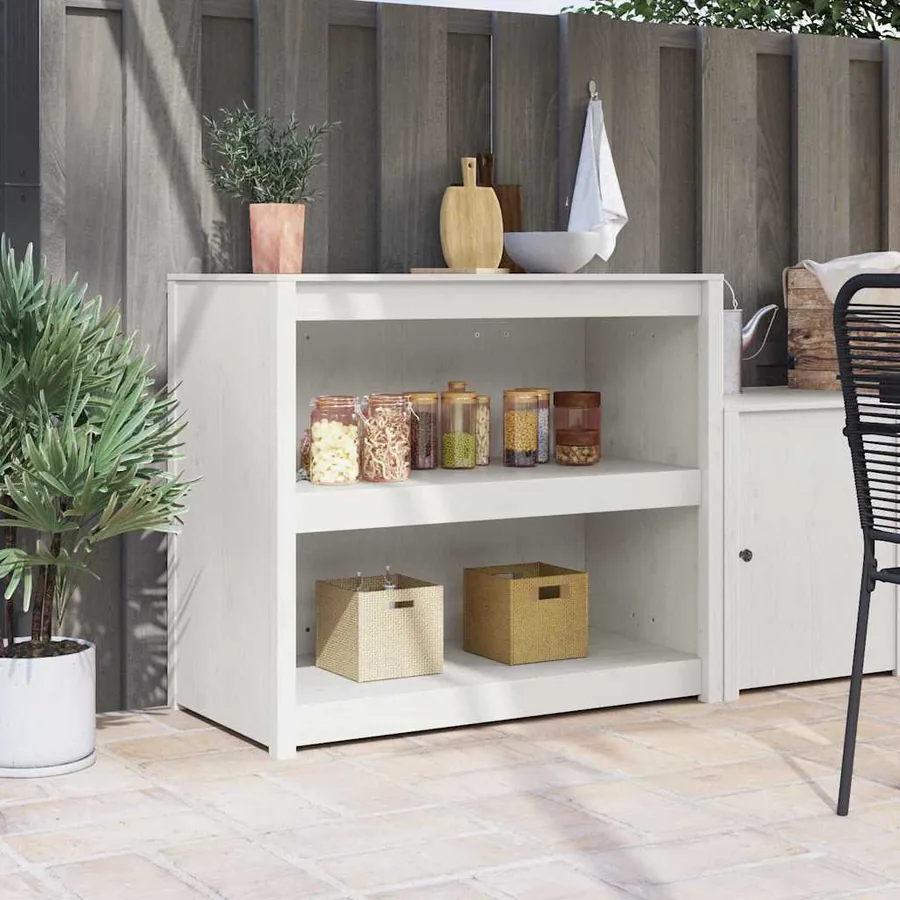 Armoire de cuisine MEPPEL Blanc 106 x 55 x 92 cm Pin massif