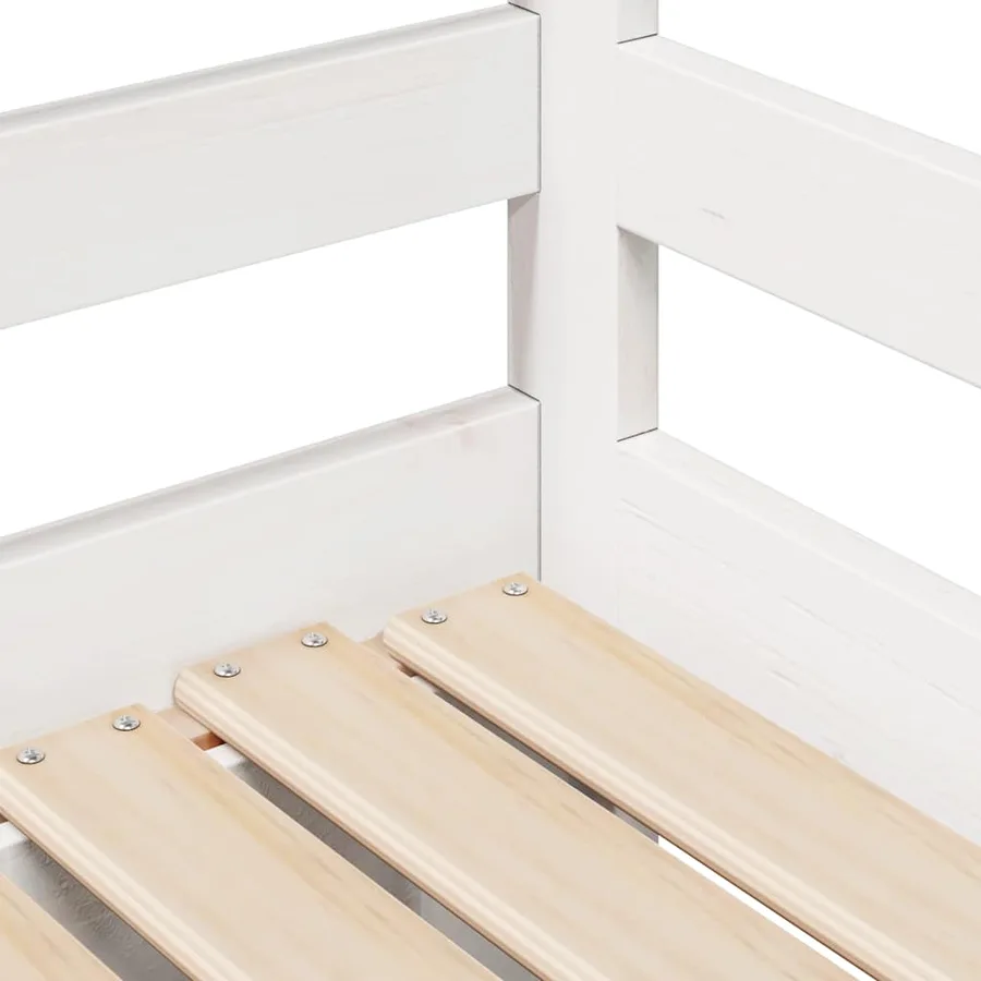 Lit de jour et tiroirs sans matelas blanc 90x200 cm bois massif - 10