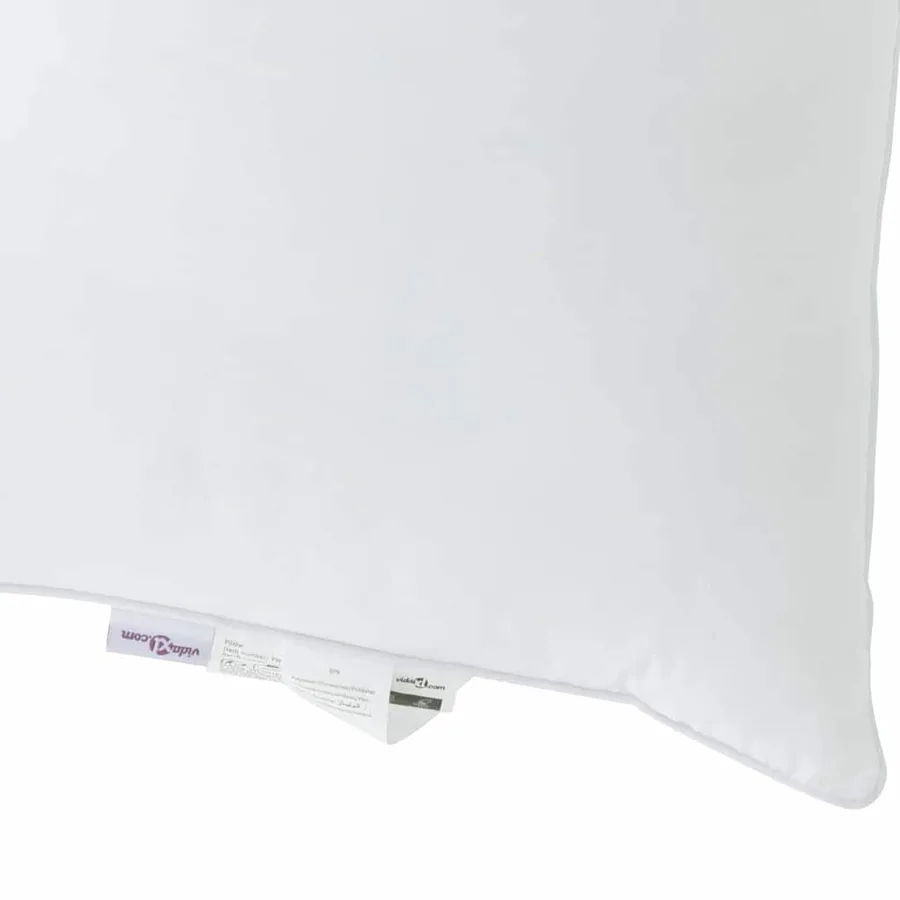 Oreiller 2 pcs Blanc 62 x 31 x 0 cm Coton et polyester - 9
