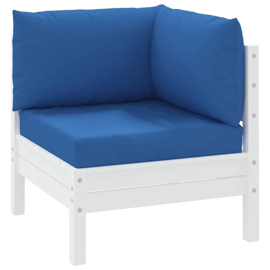 Coussins de palette lot de 3 bleu tissu oxford - 3