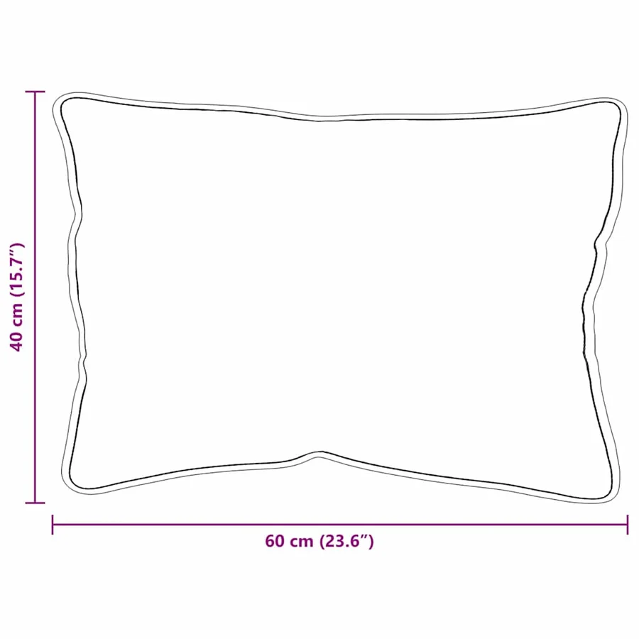 Oreiller 2 pcs Blanc 61 x 41 x 20 cm Coton et polyester - 10