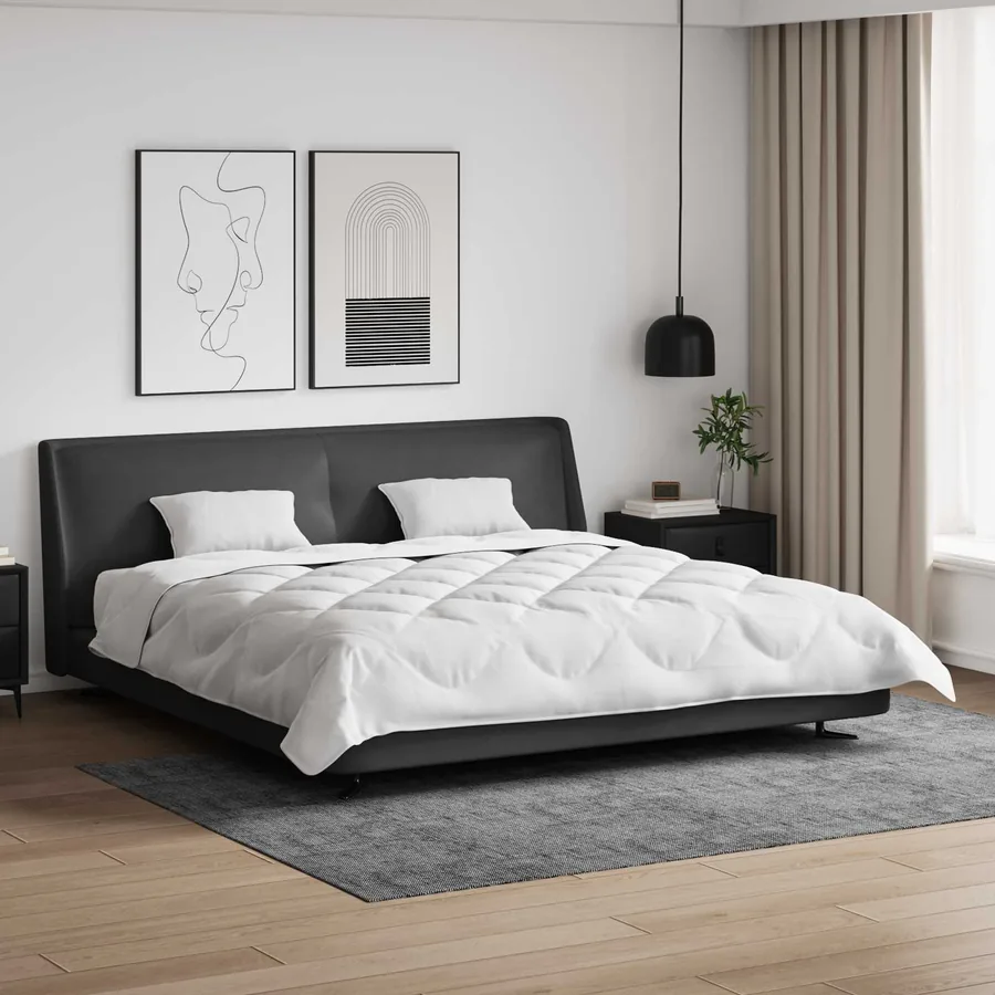 Couette avec oreiller 3 pcs Blanc Microfibre