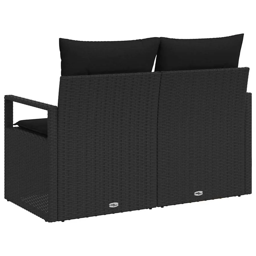 Canapé de jardin avec coussin 120 x 62 x 69 cm polyrotin - 4