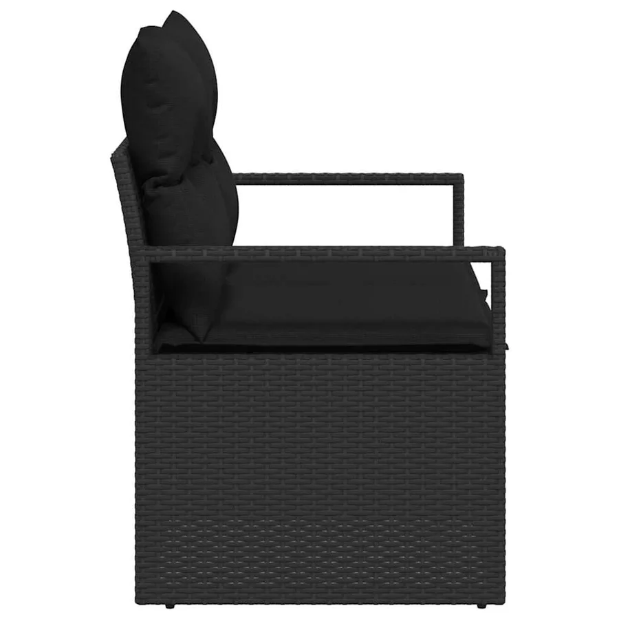 Canapé de jardin avec coussin 120 x 62 x 69 cm polyrotin - 5