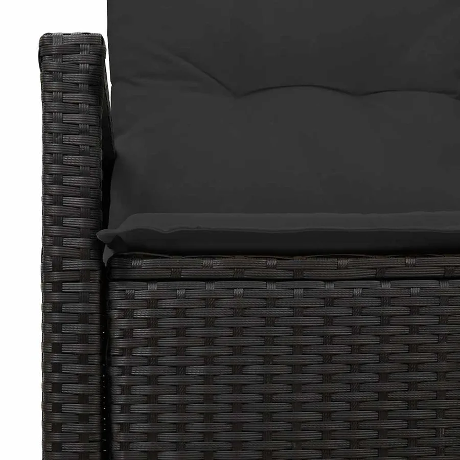 Canapé de jardin avec coussin 120 x 62 x 69 cm polyrotin - 6