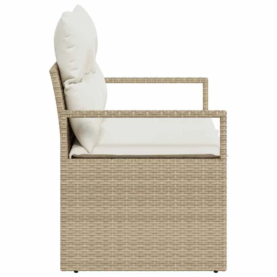 Canapé de jardin avec coussin 120 x 62 x 69 cm polyrotin - 5