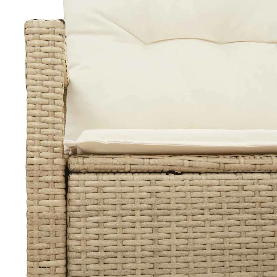 Canapé de jardin avec coussin 120 x 62 x 69 cm polyrotin - 6