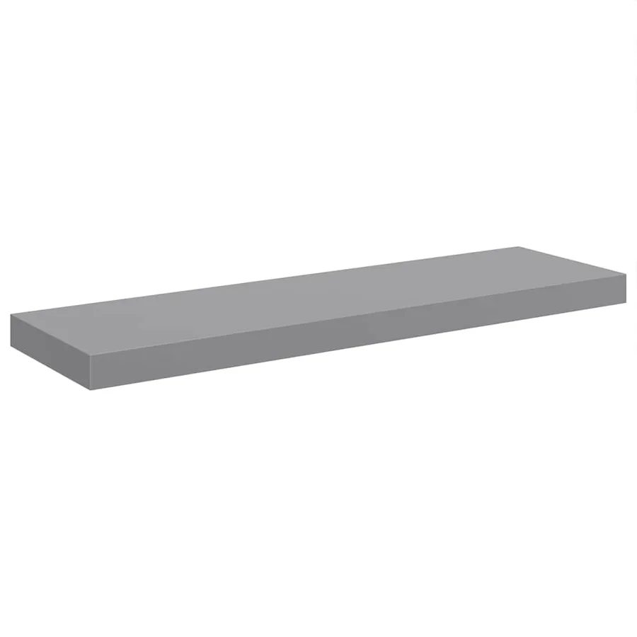 Étagères murales flottantes 2 pcs gris 80x23,5x3,8 cm MDF - 6