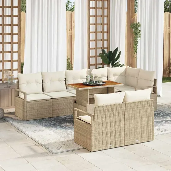 Ensemble de canapé de jardin 9 pc 8-Nombre de places