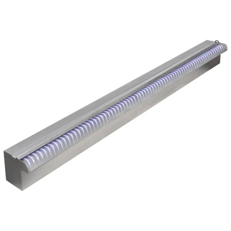 Lame d'eau rectangulaire à LED 90 cm en acier inoxydable pour piscine - 2