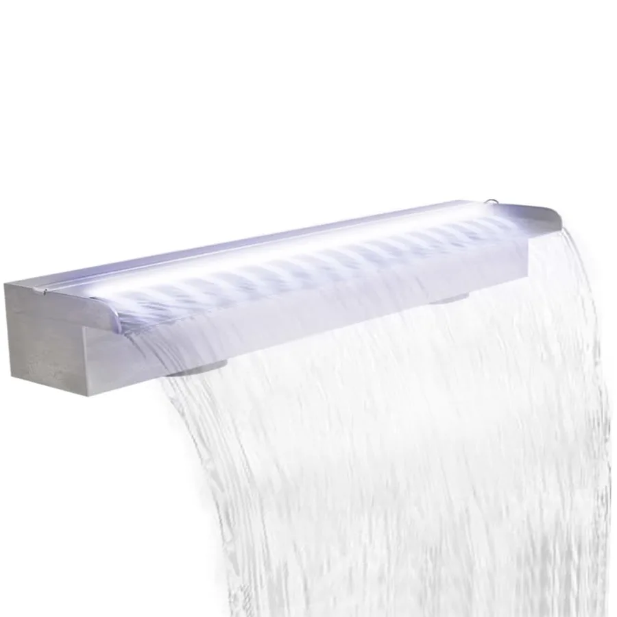 Lame d'eau rectangulaire à LED 90 cm en acier inoxydable pour piscine - 3