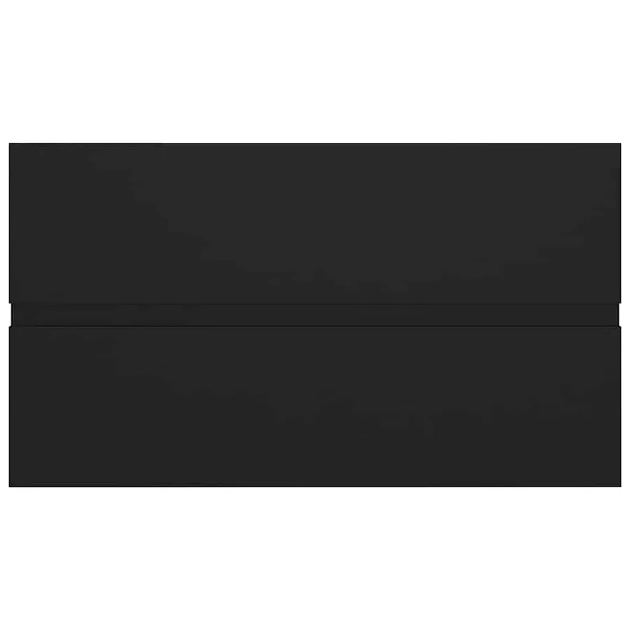 Ensemble de meubles salle de bain 2 pcs noir bois d'ingénierie - 14