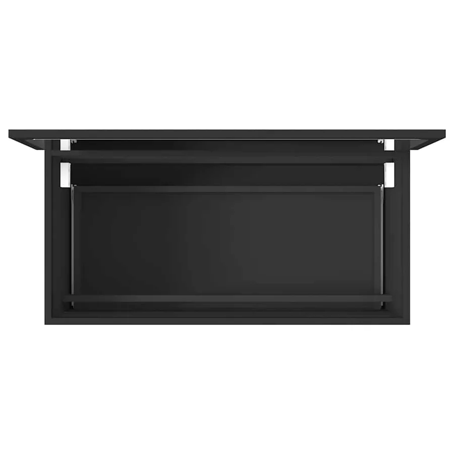 Ensemble de meubles salle de bain 2 pcs noir bois d'ingénierie - 16