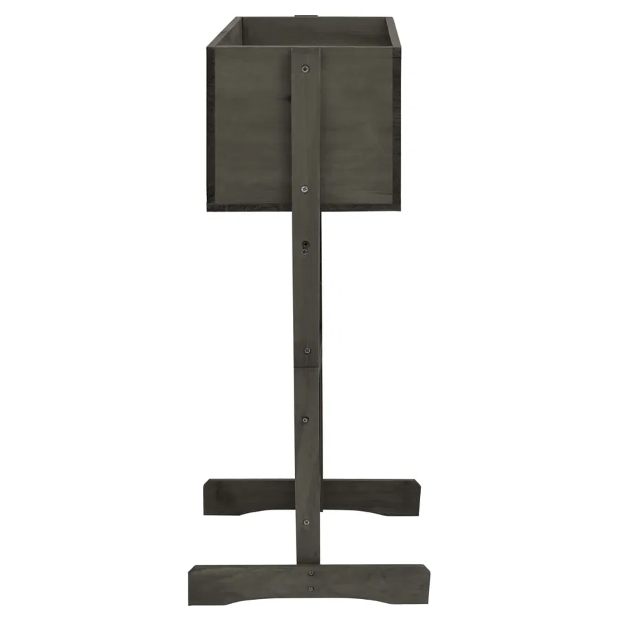 Jardinière à treillis de jardin Gris 45x30x74 cm Bois de sapin - 3