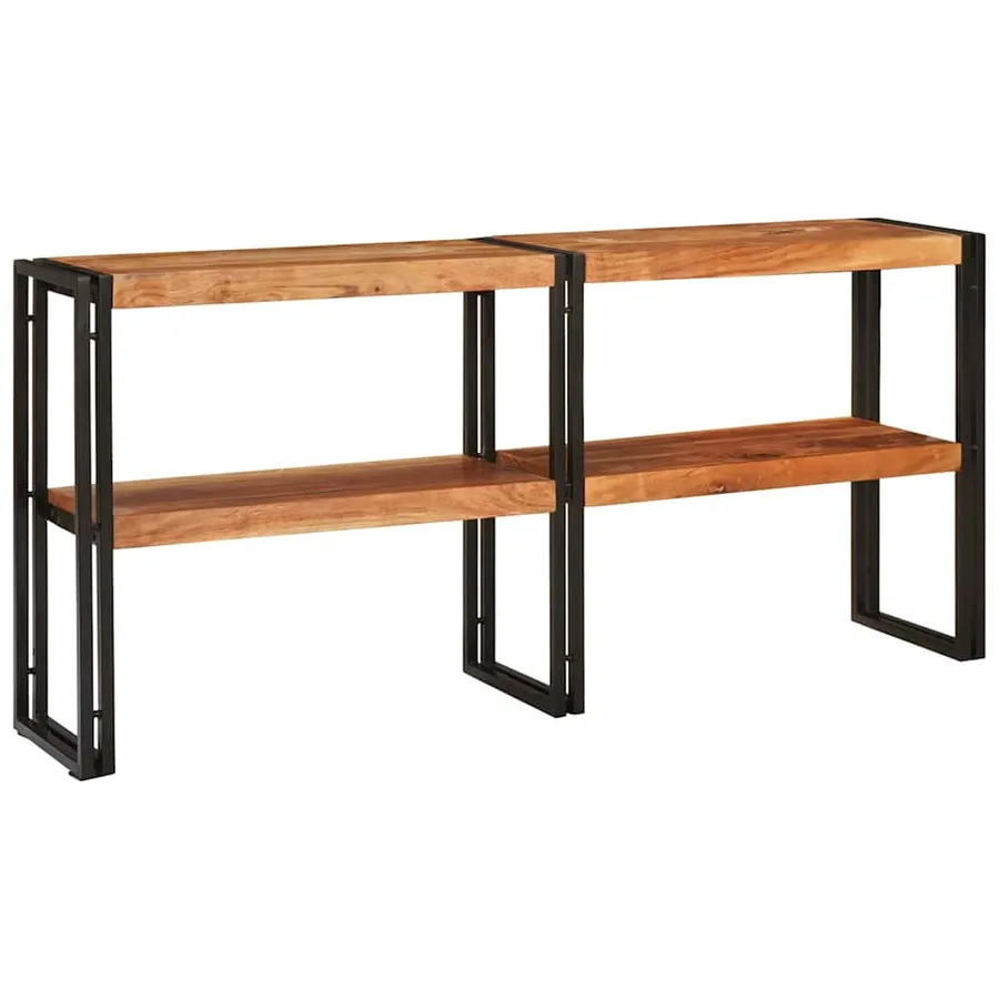 Table console Marron 160 x 33 x 75 cm Bois d'Acacia Massif - 2