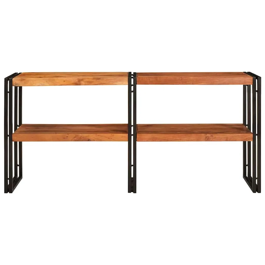 Table console Marron 160 x 33 x 75 cm Bois d'Acacia Massif - 3