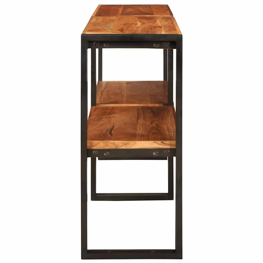Table console Marron 160 x 33 x 75 cm Bois d'Acacia Massif - 4
