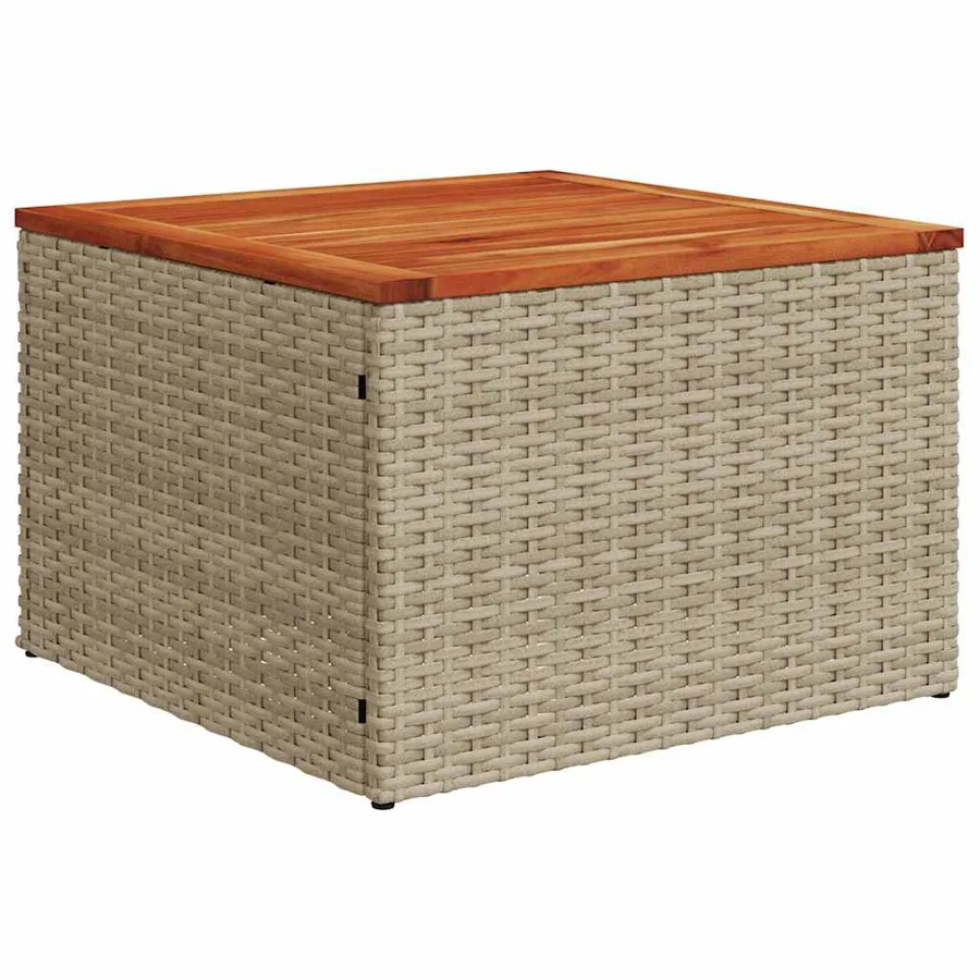 Ensemble de canapé de jardin 7 pcs Beige et crème polyrotin - 5