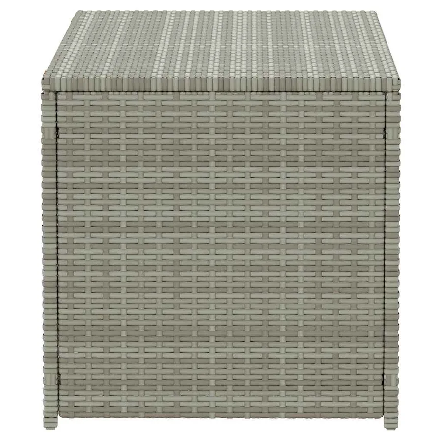 Garden storage box poly rattan 100x50x50 cm grey - 5