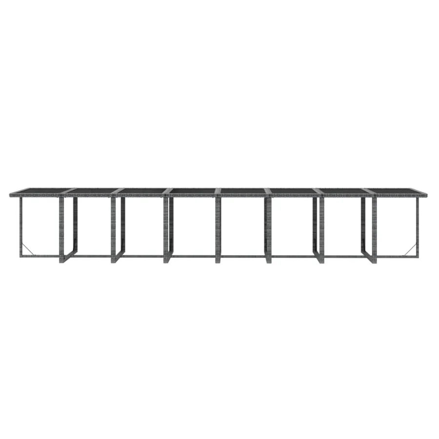 Ensemble à manger de jardin 17 pcs et coussins résine tressée - 8