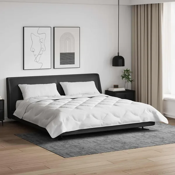 Couette avec oreiller 3 pcs Blanc Microfibre