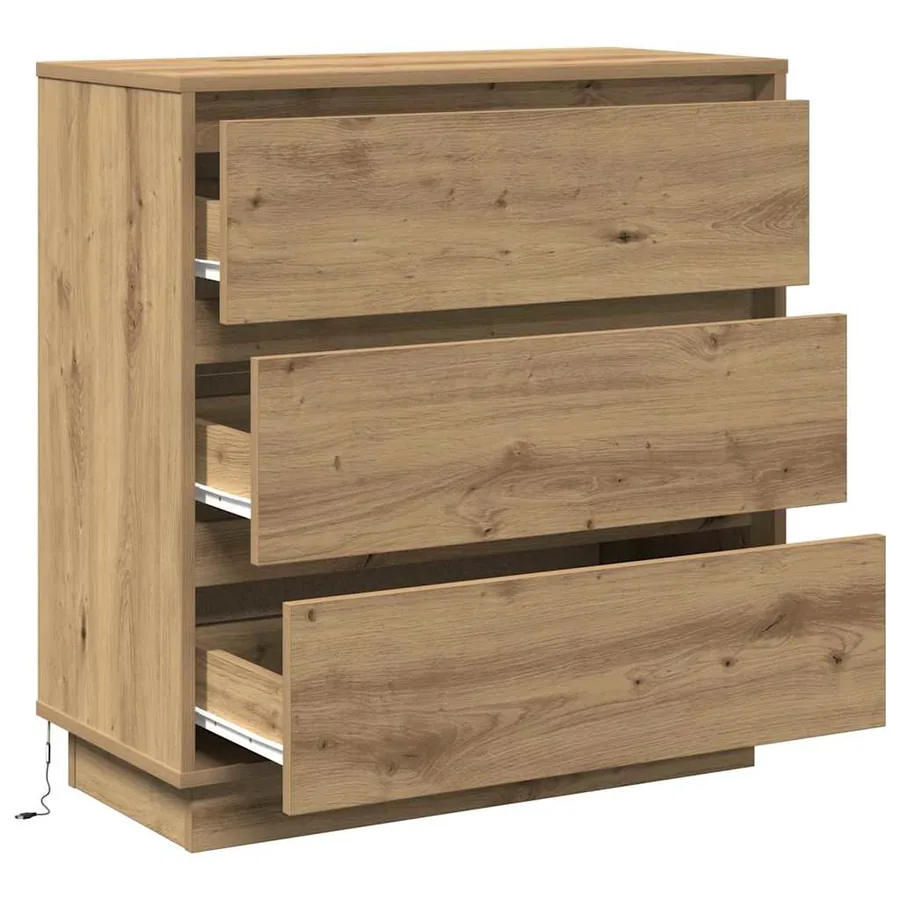 Cabinet de chevet Chêne artisanal 71 x 34,5 x 75 cm - 7