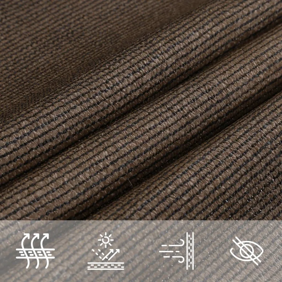 Voile d'ombrage 160 g/m² Marron 3/4x3 m PEHD - 5