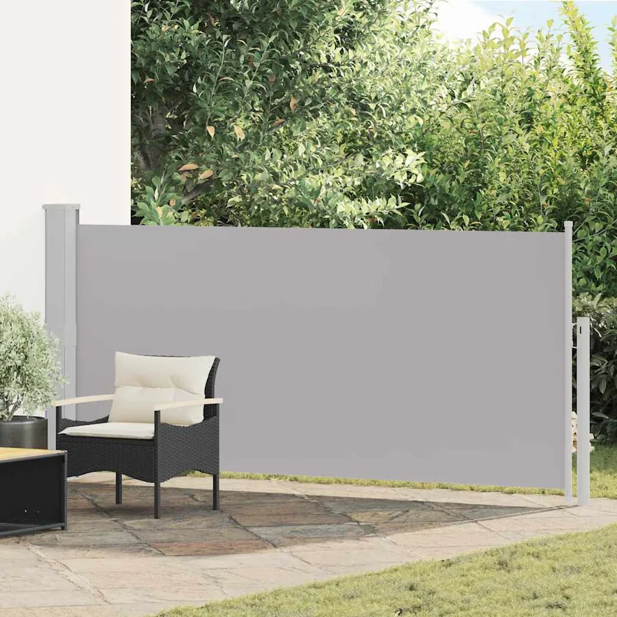 Auvent latéral rétractable 140 x 300 cm Gris