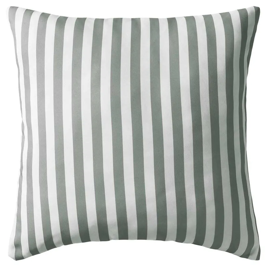 Oreiller d'extérieur lot de 4 Impression rayure 45 x 45 cm Gris - 3