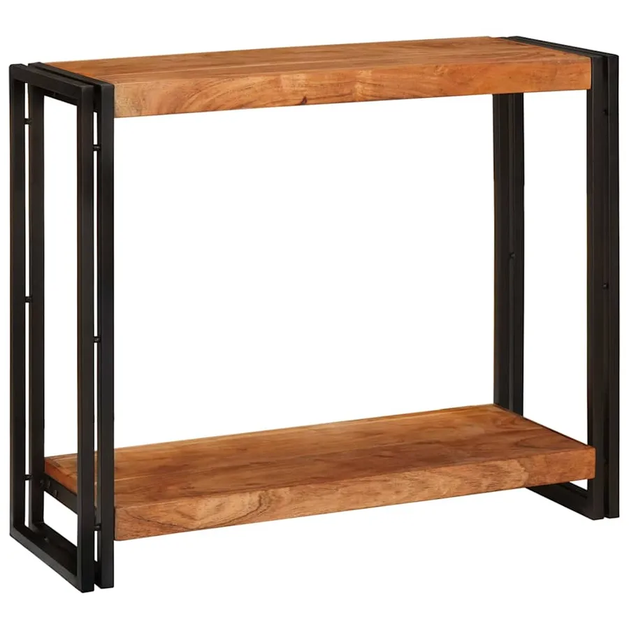 Table console Marron 90 x 33 x 75 cm Bois d'Acacia Massif - 5