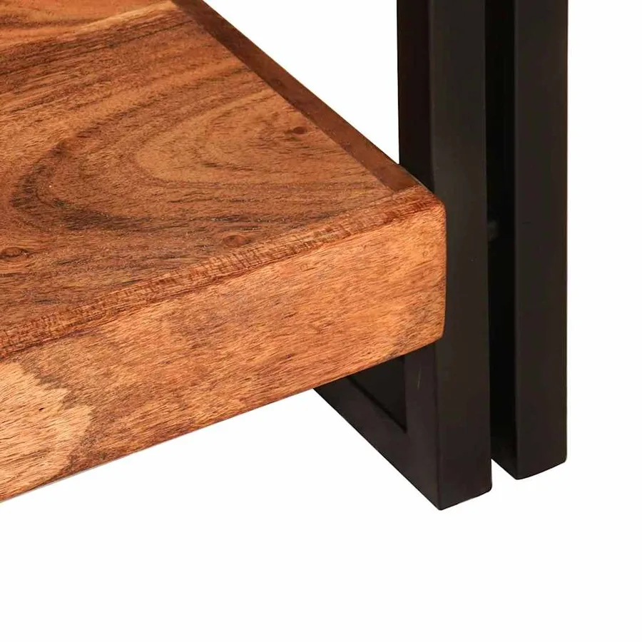 Table console Marron 90 x 33 x 75 cm Bois d'Acacia Massif - 7