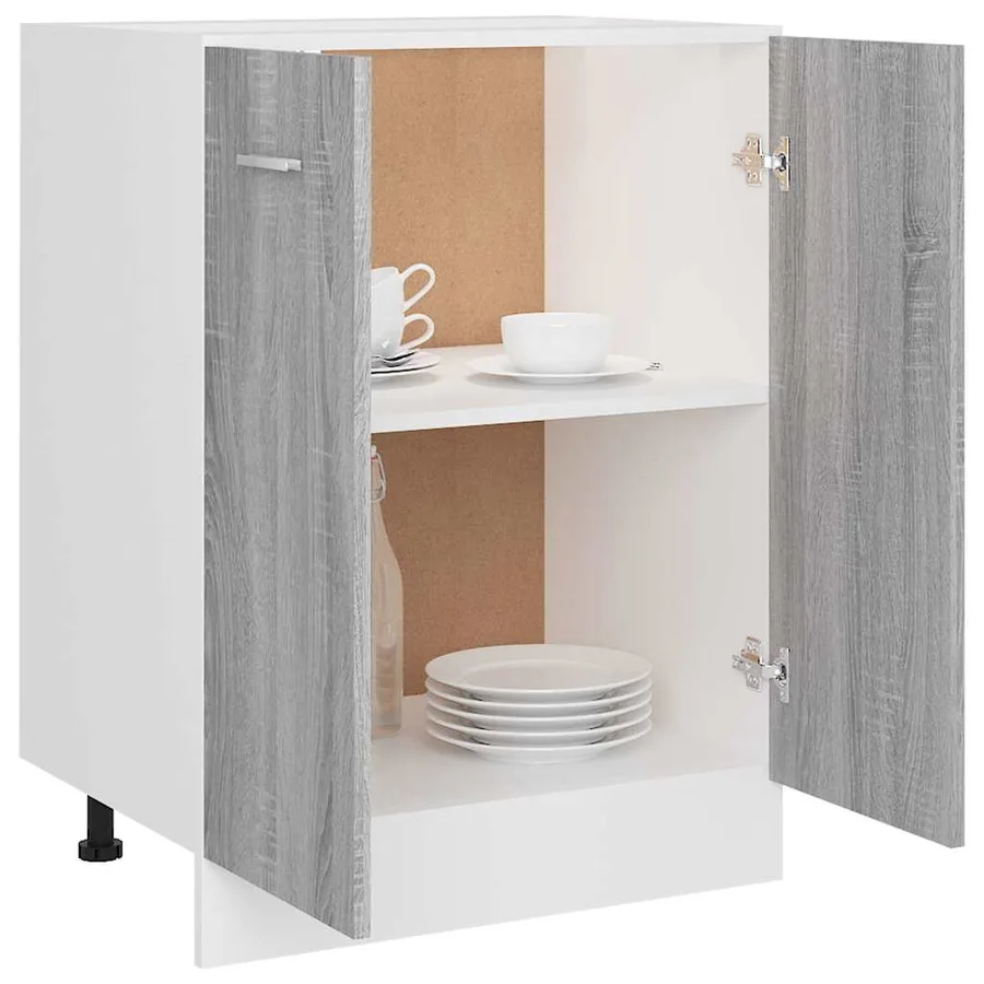 Meuble bas "Lyon" Gris Sonoma 60 x 46 x 81,5 cm Bois d'ingénierie - 4