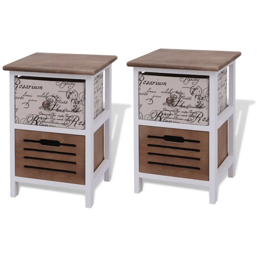 Table de chevet 2 pcs Bois - 2