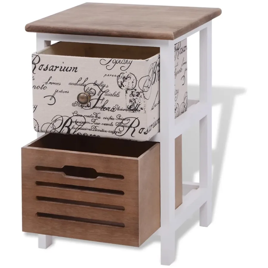 Table de chevet 2 pcs Bois - 4