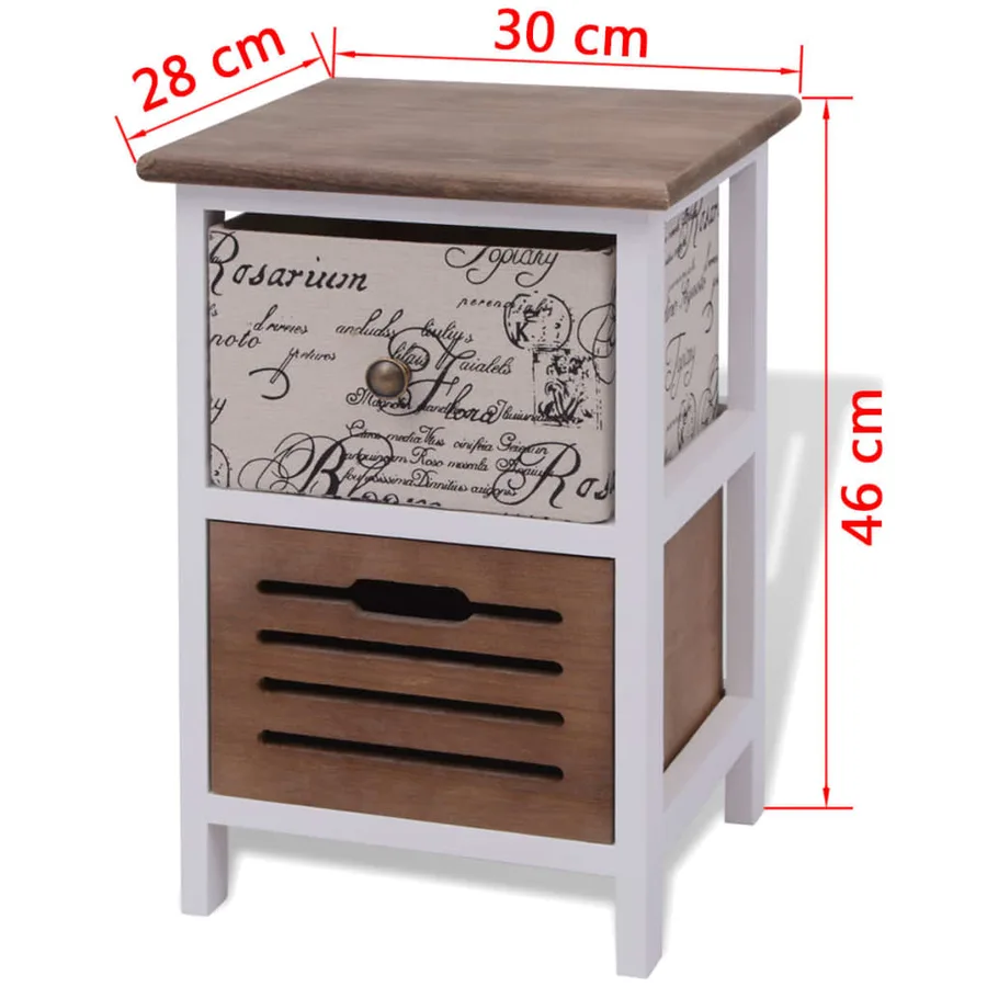 Table de chevet 2 pcs Bois - 7