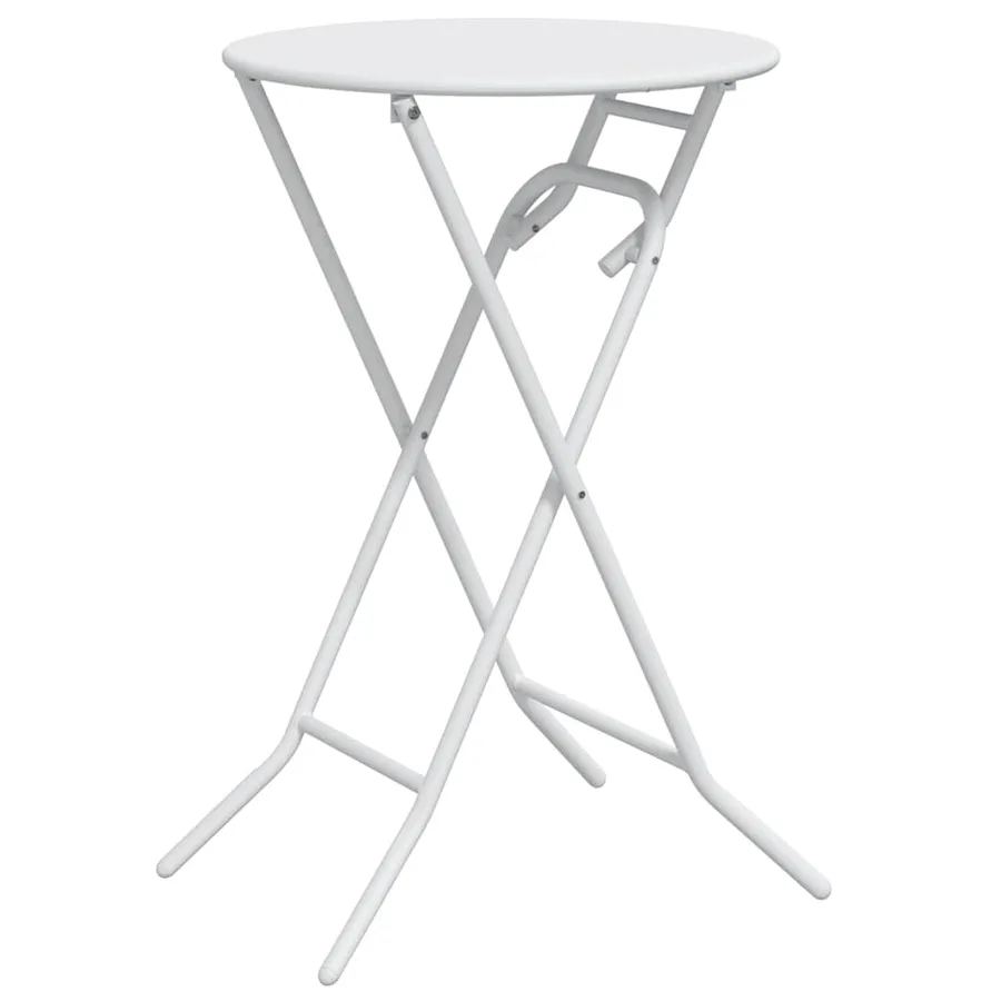 Table de Jardin Blanc 50 x 50 x 72 cm Métal - 2