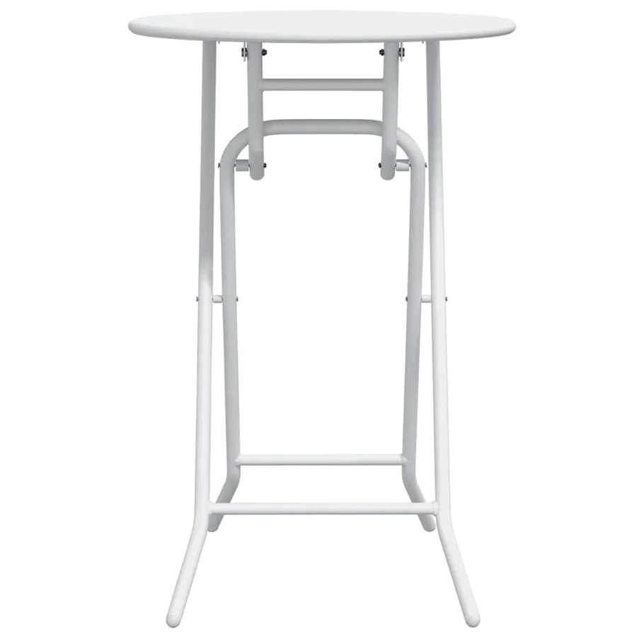 Table de Jardin Blanc 50 x 50 x 72 cm Métal - 5