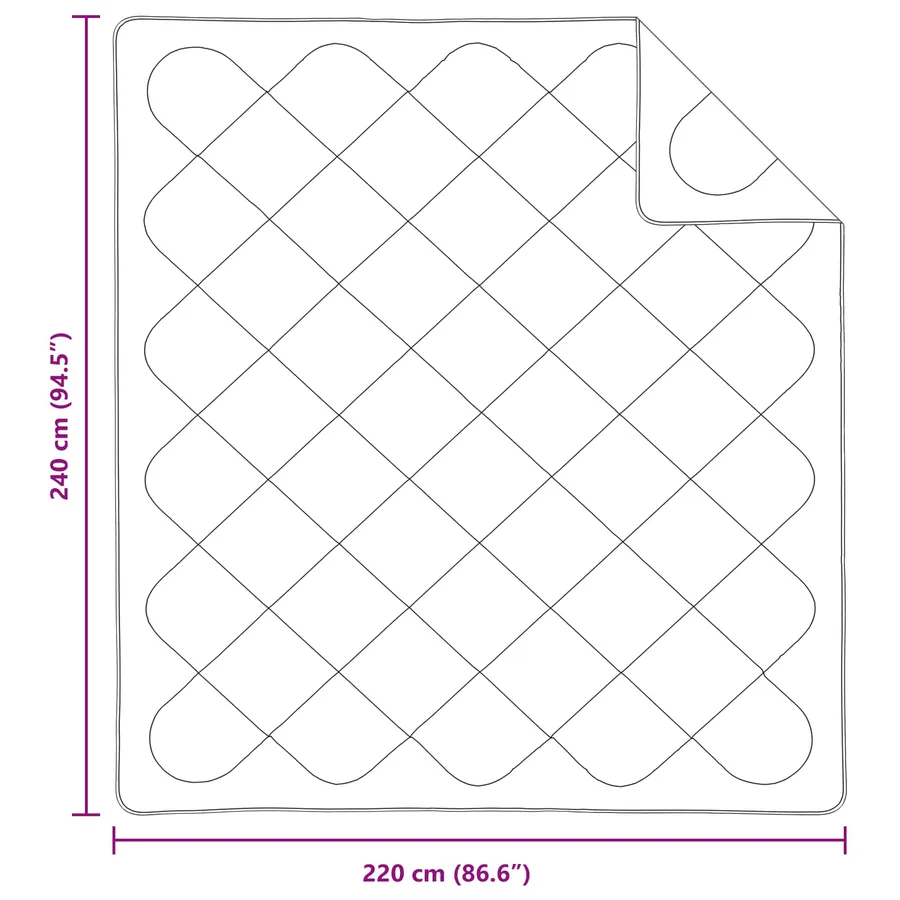Couette avec oreiller 3 pcs Blanc Microfibre - 8