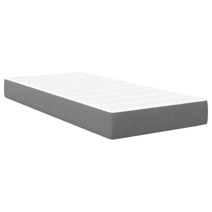 Matelas de Lit avec matelas Gris clair 80 x 200 cm tissu - 2