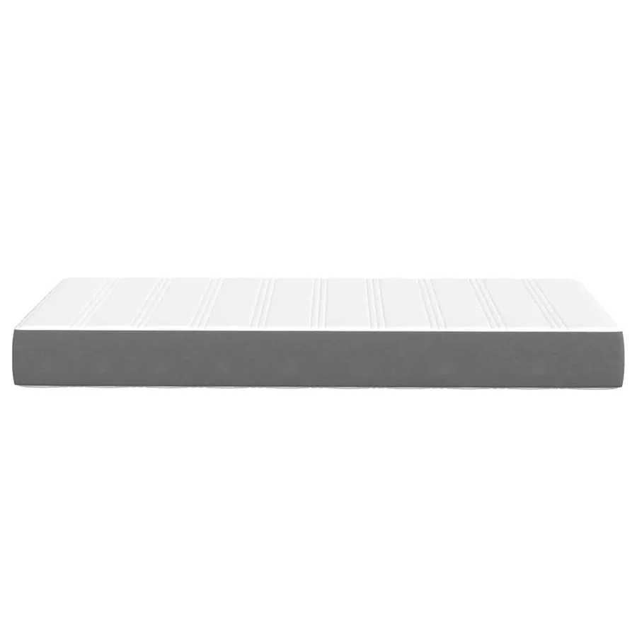 Matelas de Lit avec matelas Gris clair 80 x 200 cm tissu - 5